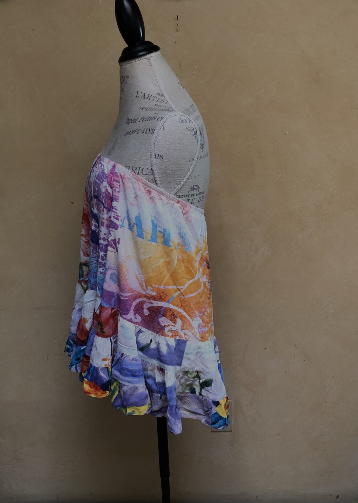 Jams World Skirt Vintage Summer Ruffle Skirt Elastic Waist Etsy