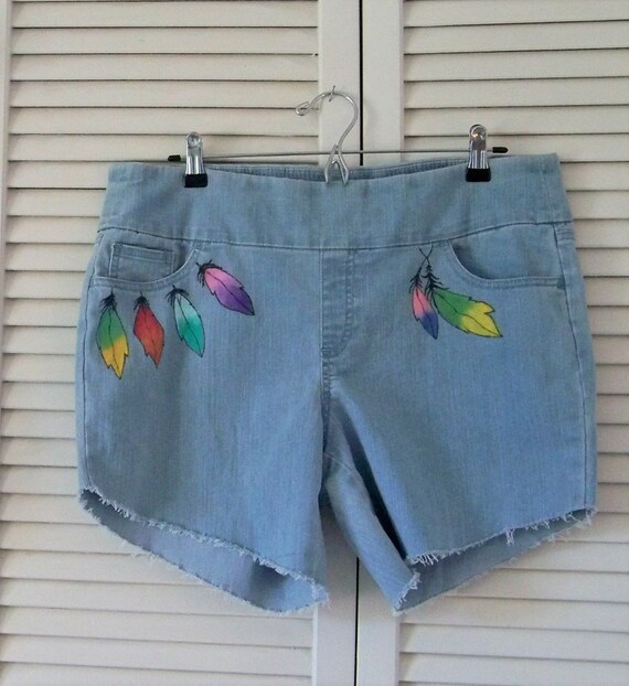 plus size pull on jean shorts