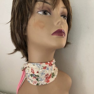 SALE NOW Boho chic floral headband, shabby chic roses headband, pearl beads hair band, wide tie back, OOAK hippie festival