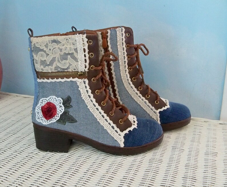 baby blue combat boots
