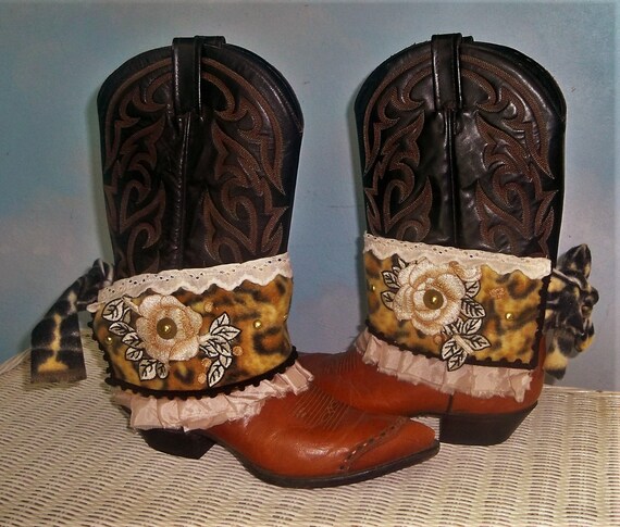 Boho Boot Cuffs Leopard print boot 