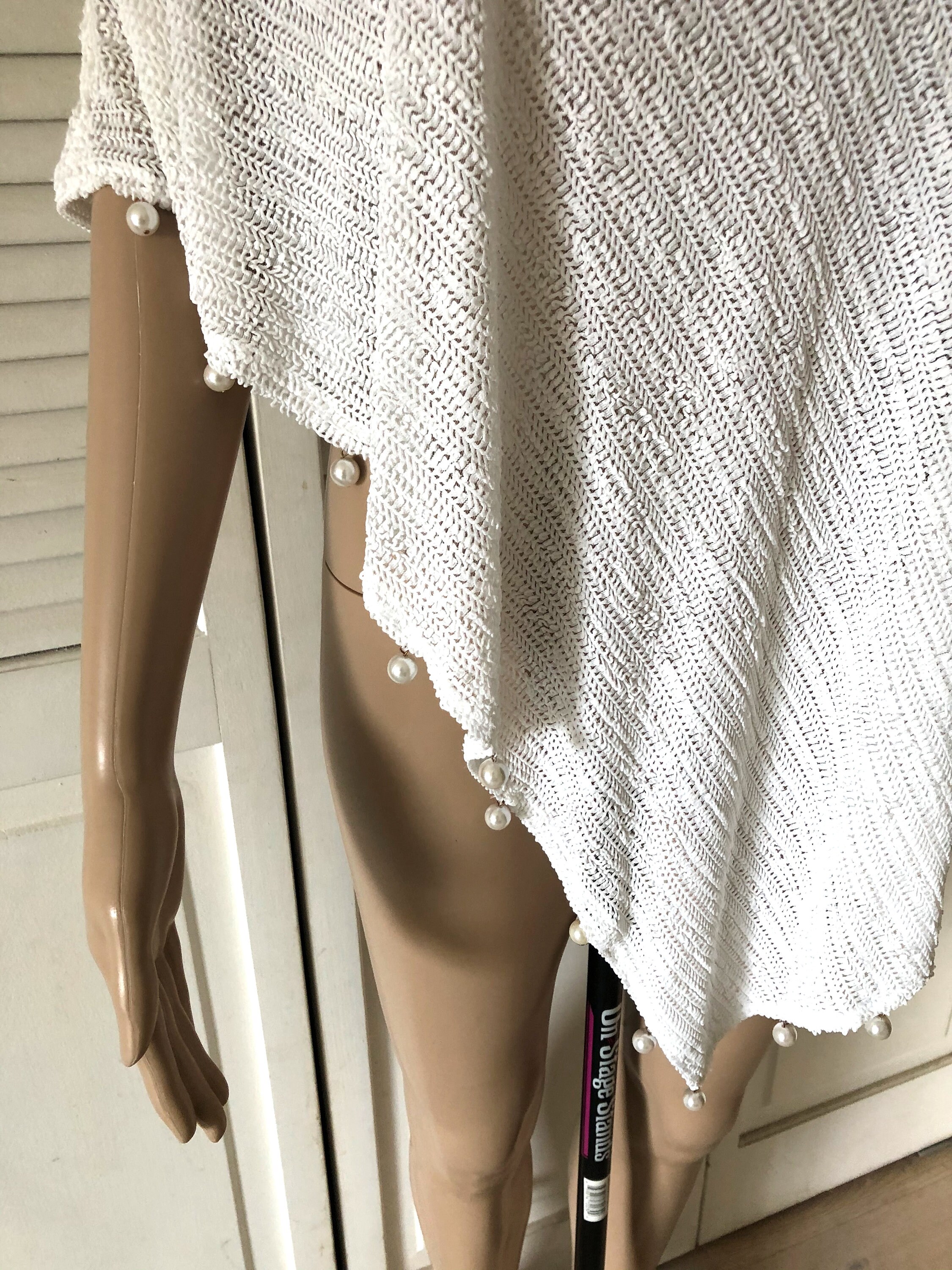 Women's Sexy Summer Poncho, Asymetrical Fabric Poncho, Shawl