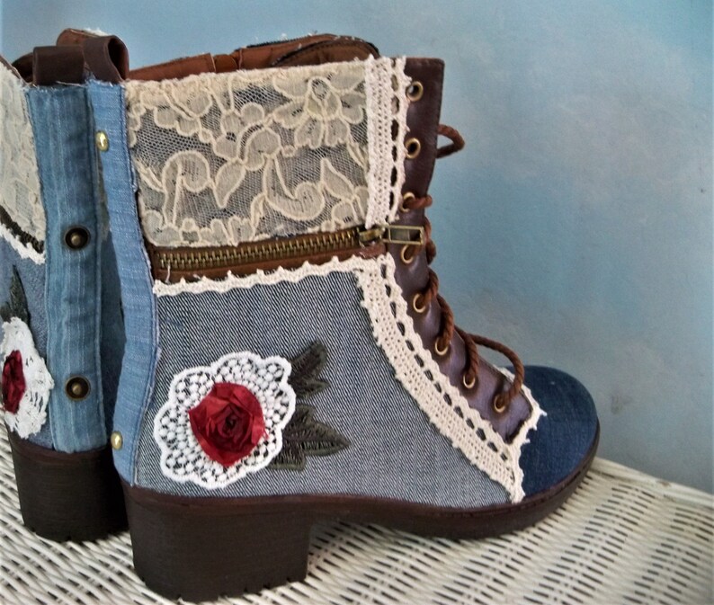 blue jean booties