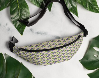 Botanical Floral Fanny Pack – Water-Resistant Adjustable Waist Bag | ClovArc Studio