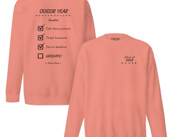 Class of 2026 Checklist Hoodie, Senior Year Gift
