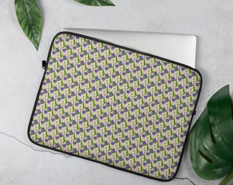 Floral Bloom Laptop Sleeve – Elegant Botanical Tech Protection Case | ClovArc Studio