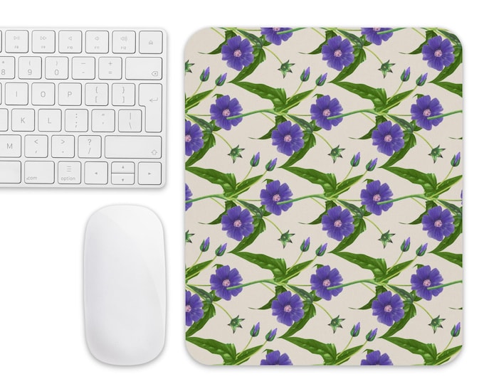 Botanical Floral Mouse Pad – Soft Grip Desk Mat for Everyday Workspace | ClovArc Studio