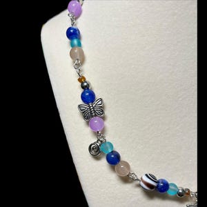 Coraline Inspired Beaded Necklace with Dragonfly Charm image 2