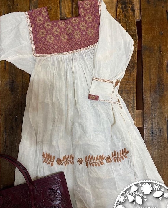 Mexican summer dress - folk dress - medium large d