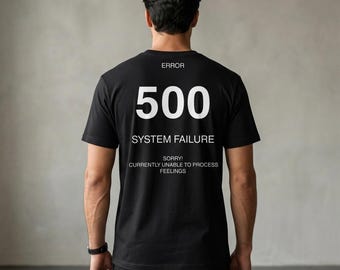 500 Internal Error” Cotton Shirt – Minimal Burnout Graphic