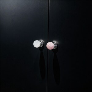 Crystal Sphere Drawer Knob, Single Hole Round Hardware For Wardrobe