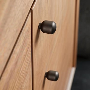 Meteor Gray Drawer Knob, Wardrobe Cupboard Bookcase Handle