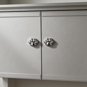 頑丈な鍛造真鍮製猫の足型ワードローブノブ、丸みを帯びたエッジの傷防止金具