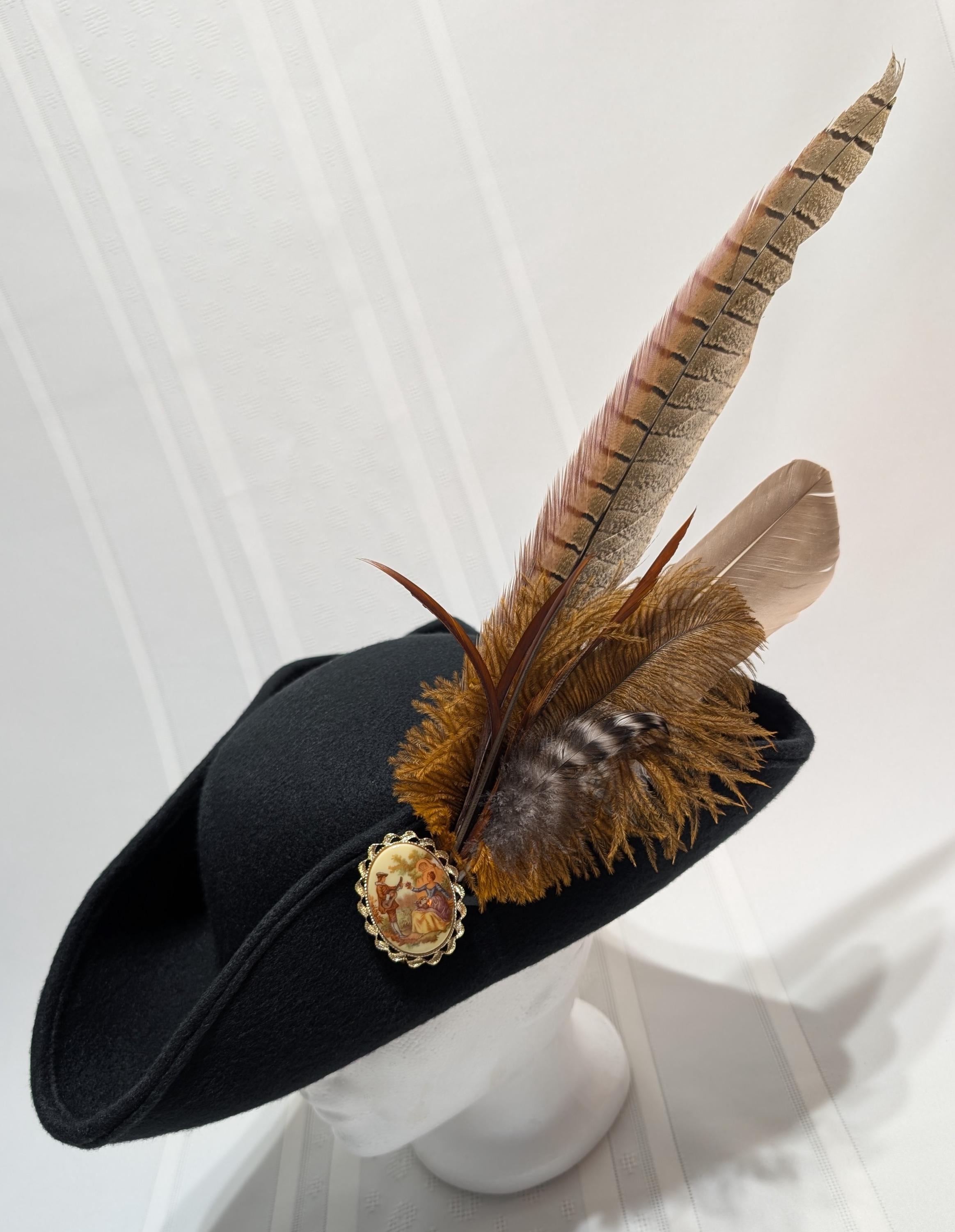 Tricorn Hat With Feather - Etsy display picture 3