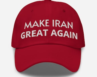 Embroidered 'Make Iran Great Again' Hat, Lion and Sun Cap