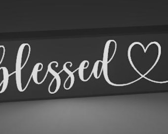 Blessed LED Lightbox Sign – Christian Home Decor, Handmade