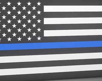Thin Line American Flag LED Lightbox | Police, Fire, EMS Support Decor