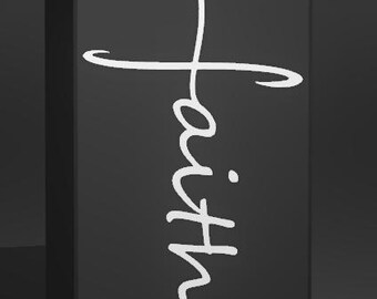 Faith Cross LED Lightbox – Christian Home Decor, Inspirational Gift