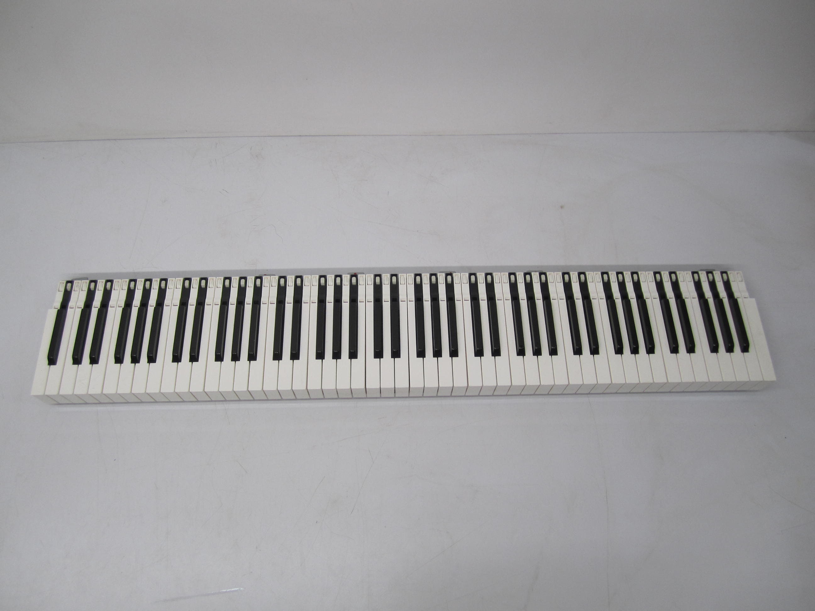 As is Set 88 Digital Electric Piano Keys Plastic Black White Keyboard