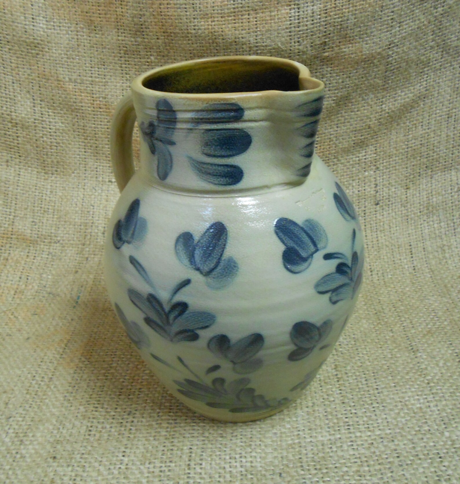Vintage Wisconsin Pottery 1989 Salt Glazed Pottery Pitcher Etsy