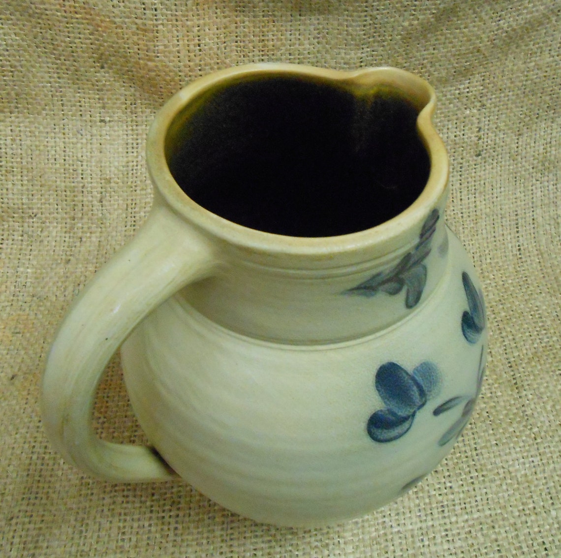 Vintage Wisconsin Pottery 1989 Salt Glazed Pottery Pitcher Etsy