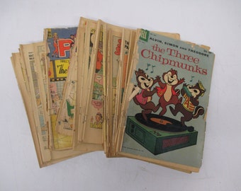 Lot of Vintage Comic Books Cartoons Comics Paper Strips Art Crafts As Is