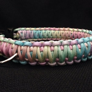 NEW!!!  Hand Dyed SHERBET Colored Paracord Dog Collar (custom size)