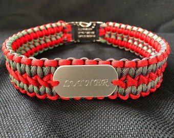 parachute cord dog collar
