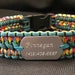 Paracord Dog Collar with attached personalized id tag, 1 1/4' wide, side by side cobra weave (custom colors and size) 