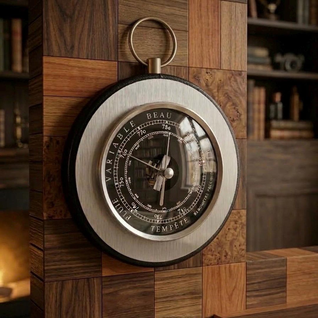 Mid Century French Wall Barometer, Space Age Weather Station, Vintage ...