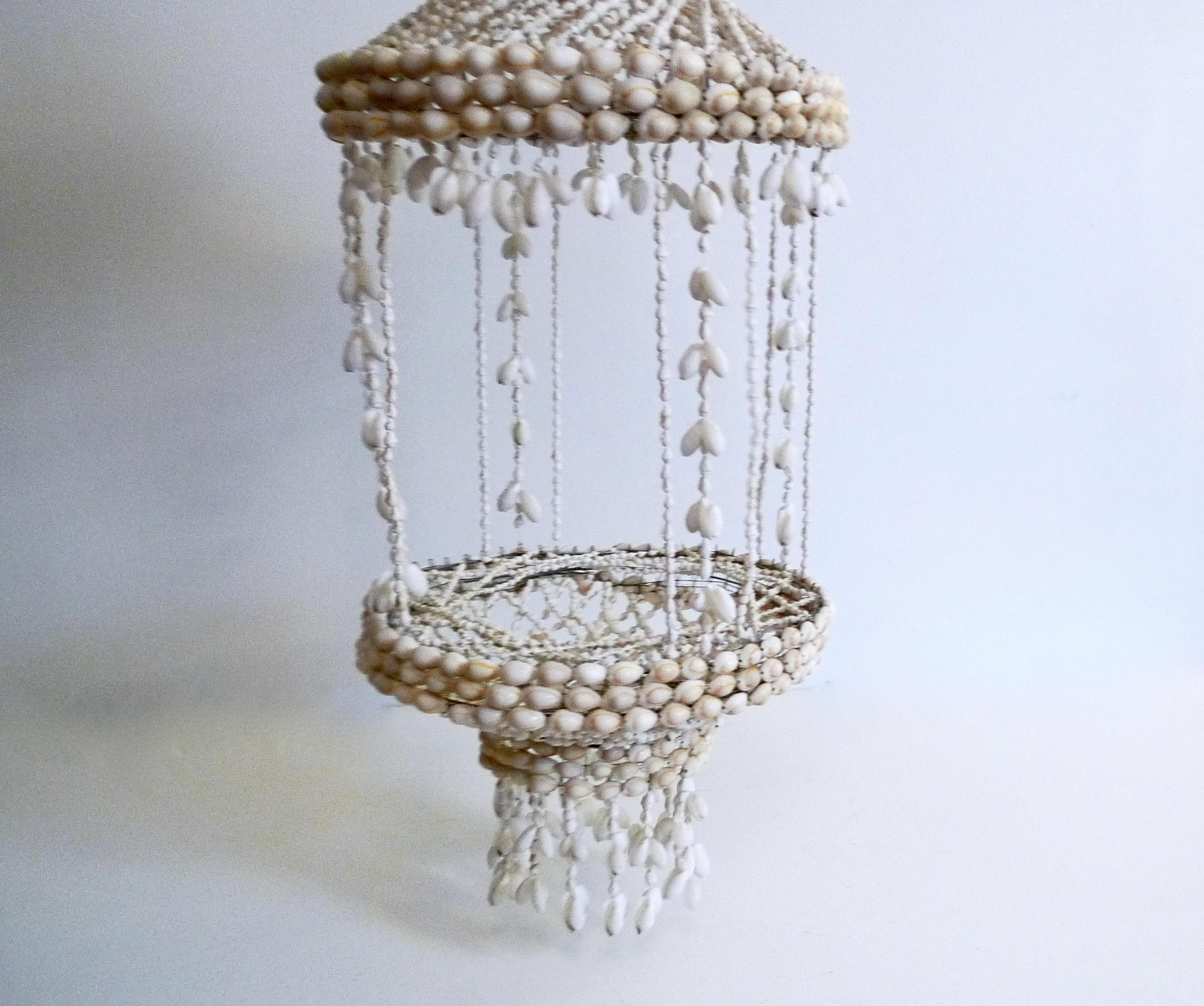 Vintage Seashell Hanging Mobile Natural Beach Decor Nautical