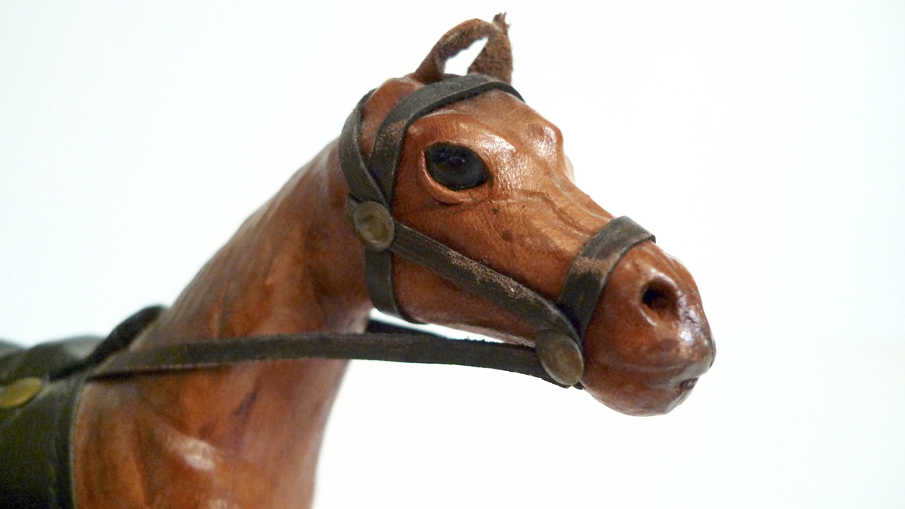Vintage Leather Horse Figurine Antique Leather Horse Statue Etsy