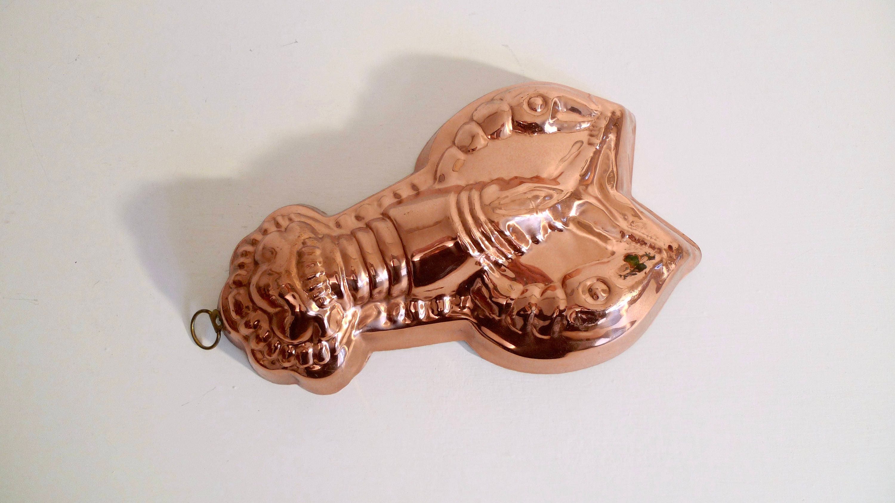 Heavy Duty Copper Kitchen Lobster Mold Vintage Gourmet Kitchen