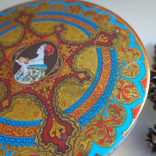 Vintage Hostess Fruit Cake Tin Cookie Tin Biscuit Tin With Lid Christmas Tin - Floyd Jones Vintage