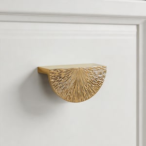 Maniglia per armadio semicircolare dorata martellata, ferramenta placcata in titanio per cassetti