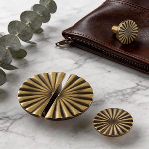 Brass Sunflower Cabinet Pull, Hardware For Shoe Wardrobe Kitchen Storage