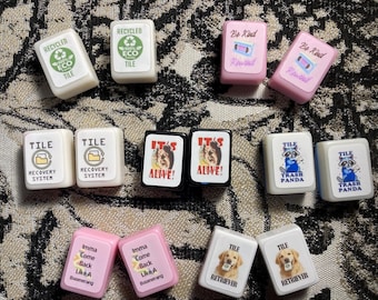 Set of 8 Blank Cover Stickers for Mah Jong Tiles