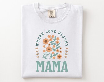 Comfort Colors Floral Mama Shirt, Botanical Mom Shirt, Vintage Mama Tee