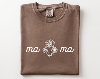 Comfort Colors Mama Shirt, Daisy Mom Shirt, Script Mama Shirt, Vintage Mama Tee