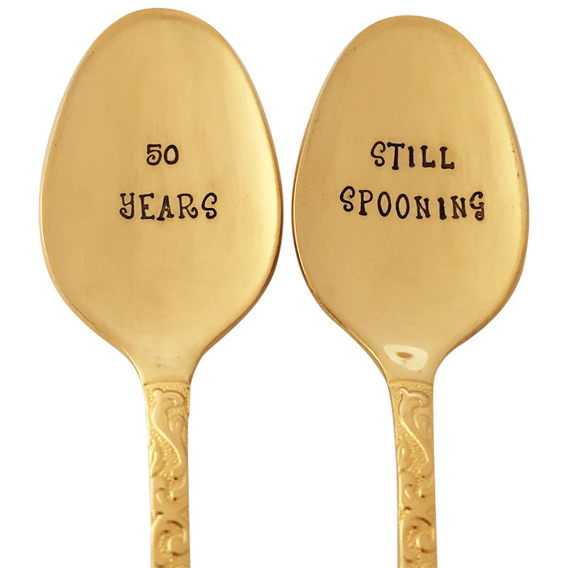 Golden Anniversary 50th Wedding Anniversary Vintage Gold Spoon Etsy