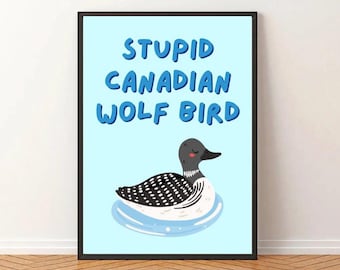 Heated Rivalry "Stupid Canadian Wolf Bird" Print – Fan Wall Decor (A3, A4, A5, 8x10)