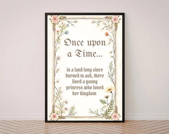 Fantasy Wall Print | Throne of Glass Inspired Quote, Vintage Parchment Style