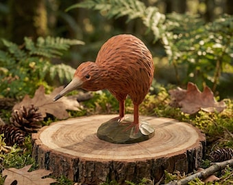 Miniature Ceramic Kiwi Bird Mini Baby New Zealand Animal Little