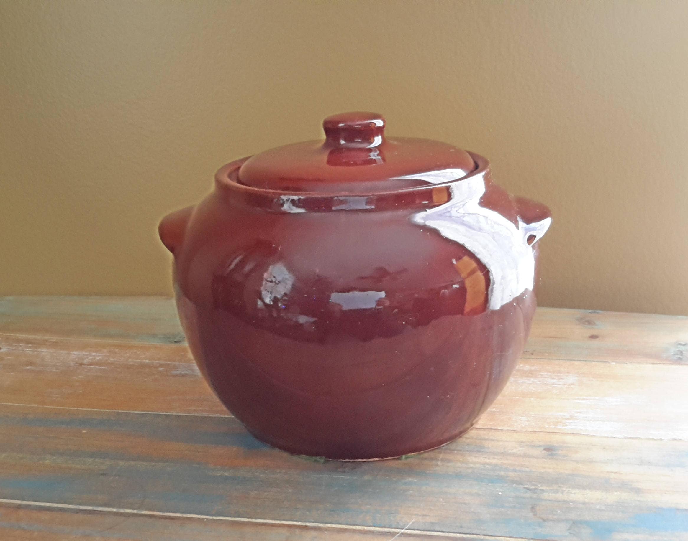 Watt 76 USA Oven Ware Bean Pot Vintage Etsy