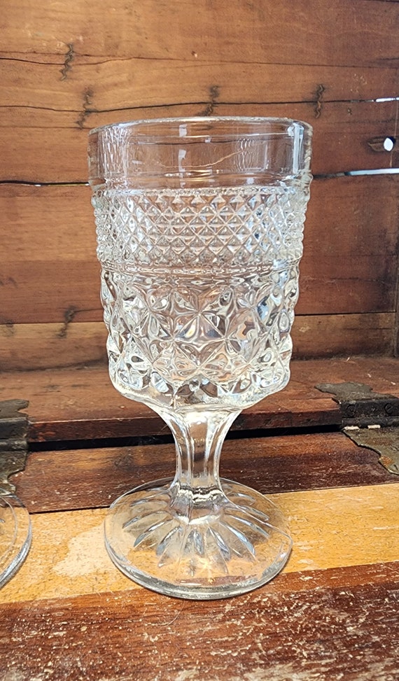 Anchor Hocking Crystal Wexford Glass Drinkware Tumbler Goblet