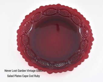 Ruby Red Salad Plate Avon 1876 Cape Cod