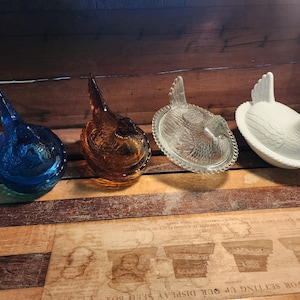 Hen on Nest LE Smith Indiana Glass Vintage