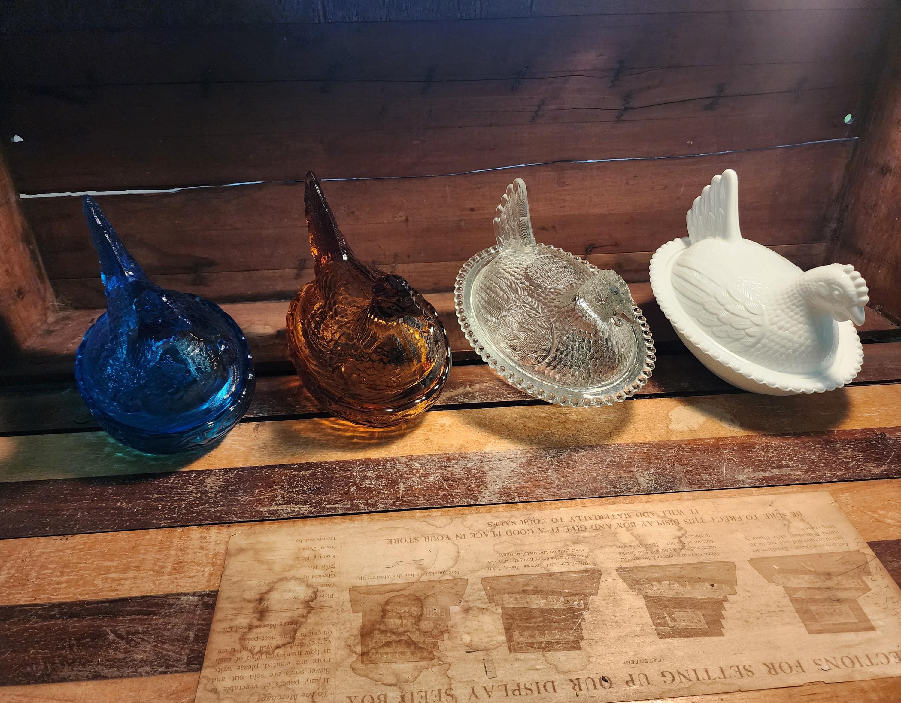 Hen on Nest LE Smith Indiana Glass Vintage - Etsy