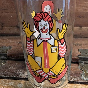 Buzz Buzzard Space Mouse Smedly Chilly Willy Knothead Splinter Woody Hamburgler Glass Tumbler Vintage Ronald McDonald