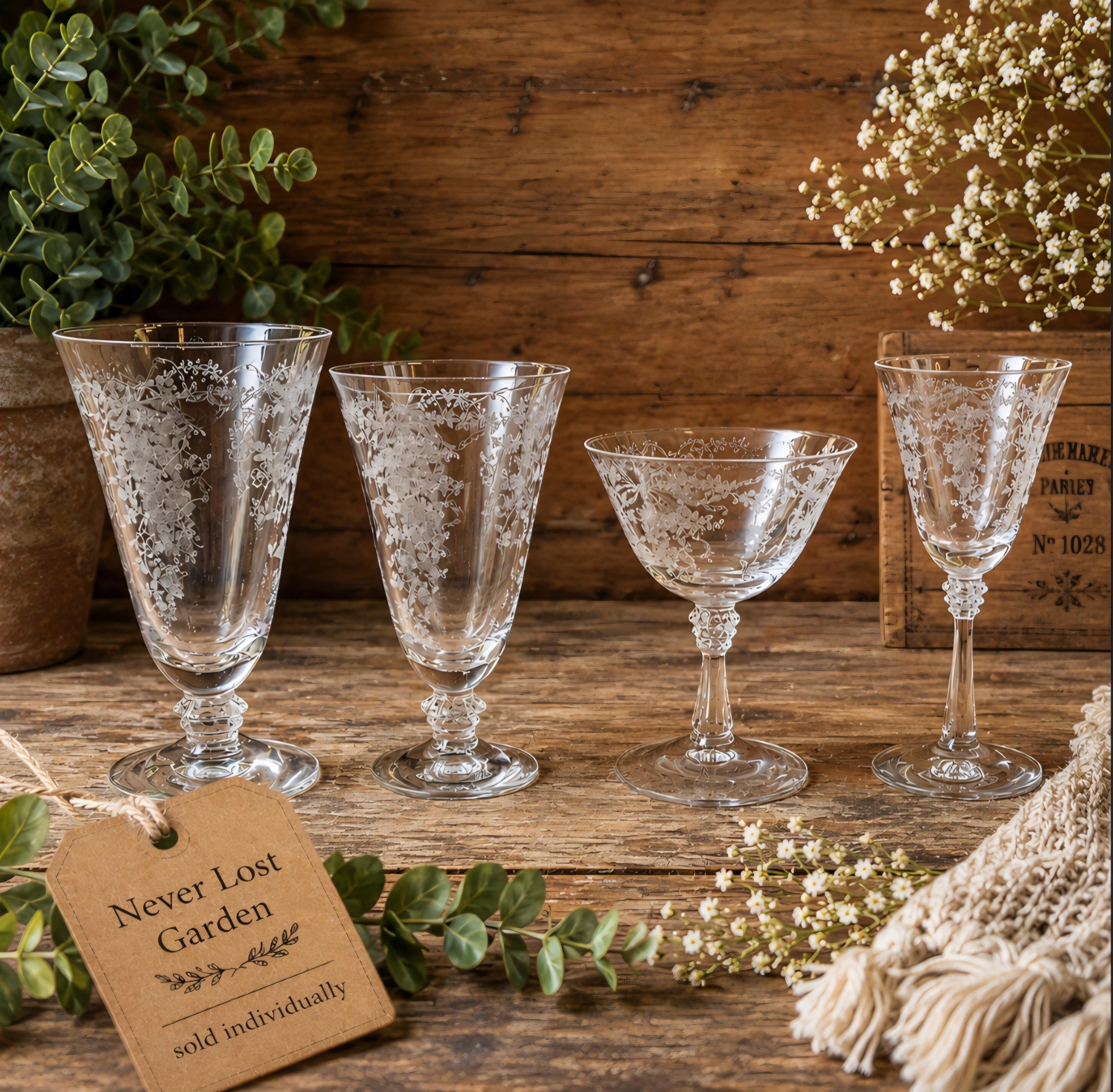 フォストリアロマンスヴィンテージ Romance Fostoria Glass Etched Stemware Vintage - Etsy